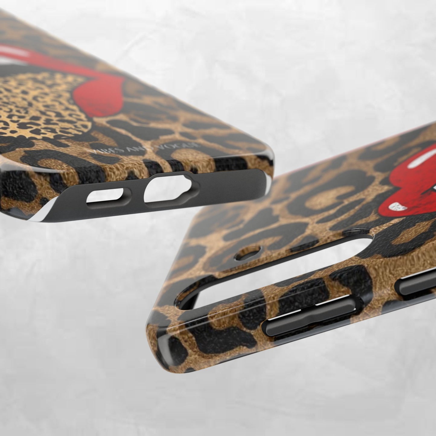 Leopard Lip Tough Phone Case — Bold Animal Print Phone Cover