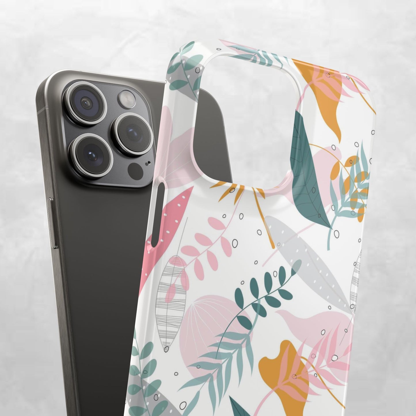 Floral Snap Case - Stylish Phone Protector with Botanical Design