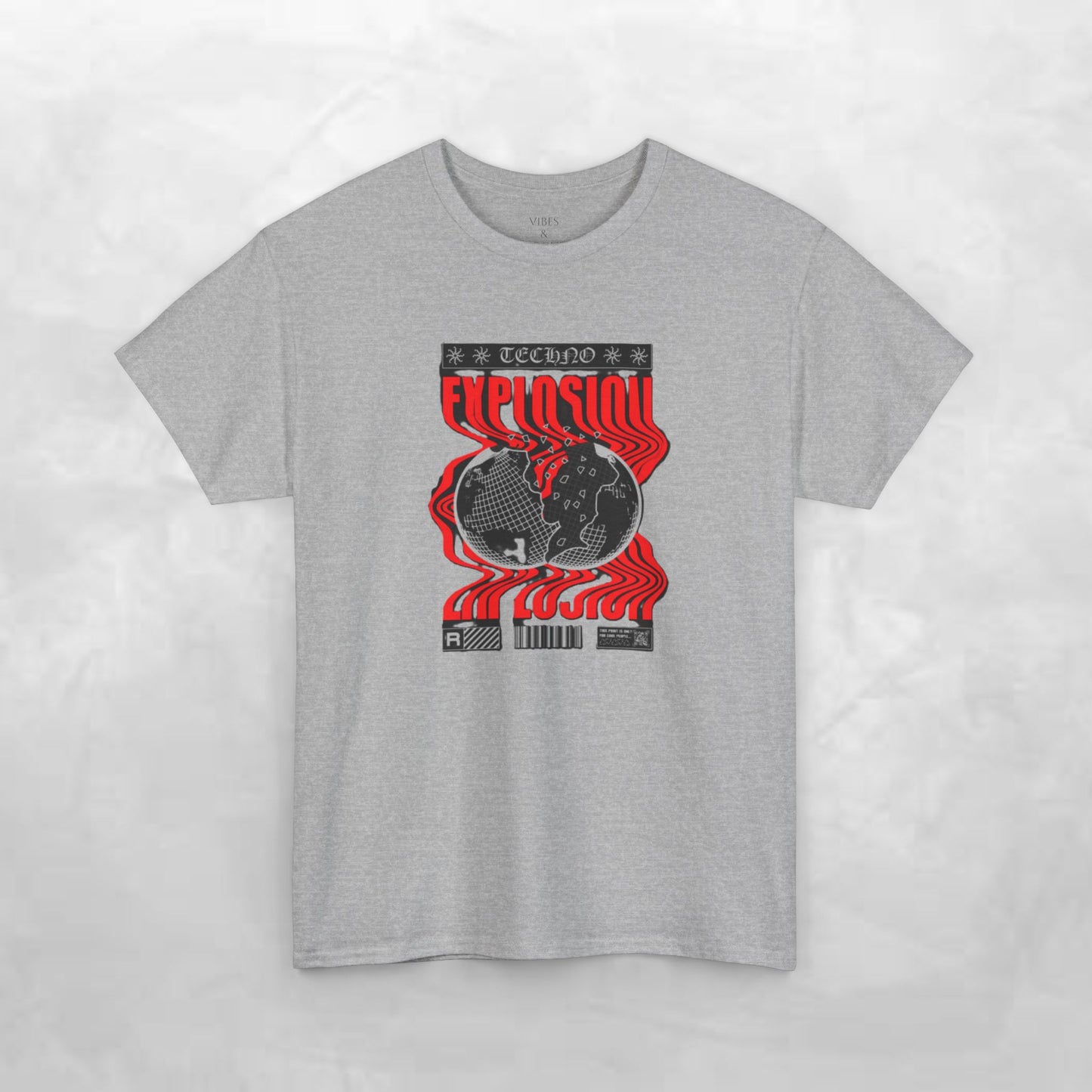 Graphic Tee for Music Lovers, Retro Explosion Design, Unisex Cotton Shirt, Perfect for Festivals, Concerts, Gift Idea