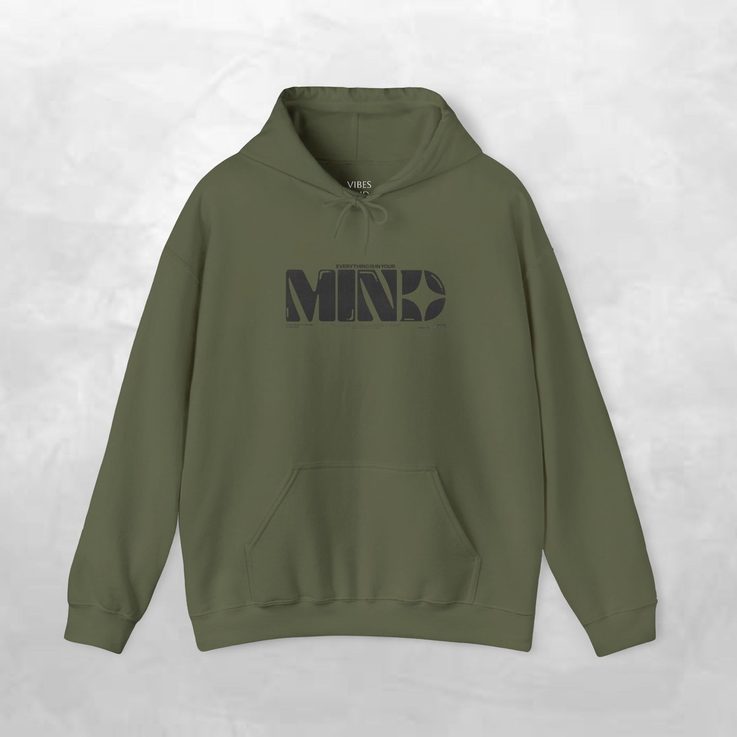 Mind Logo Hoodie — Minimalist Black Typography Pullover