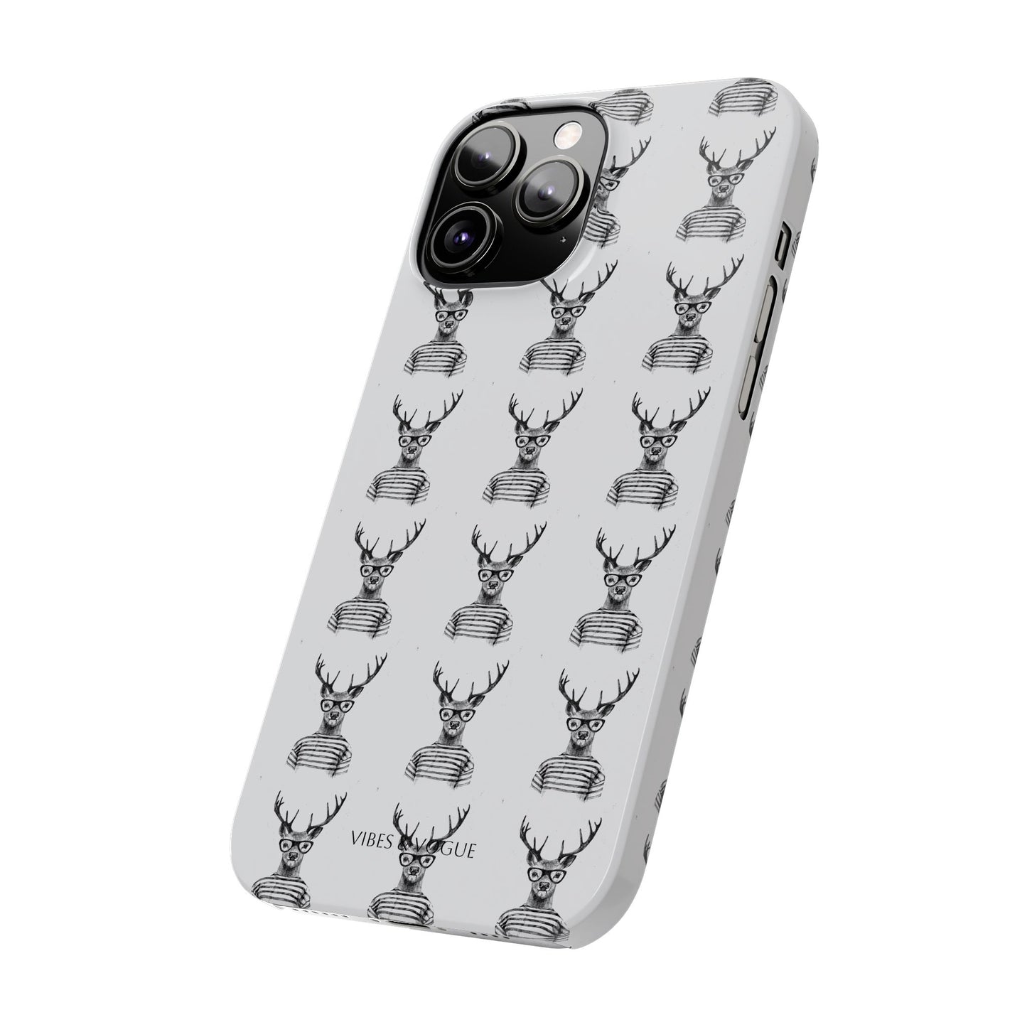 Stylish Slim Phone Case with Cool Stag Design