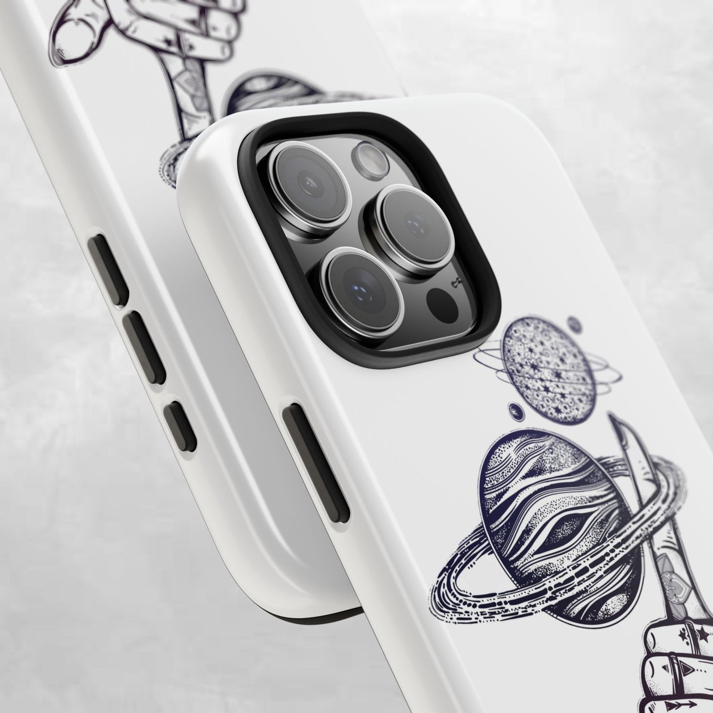 Cosmic Tattoo Phone Case, Unique Galaxy Cell Phone Cover, Gift for Astronomers, Trendy Space Phone Protector, Birthday and Holiday Gift