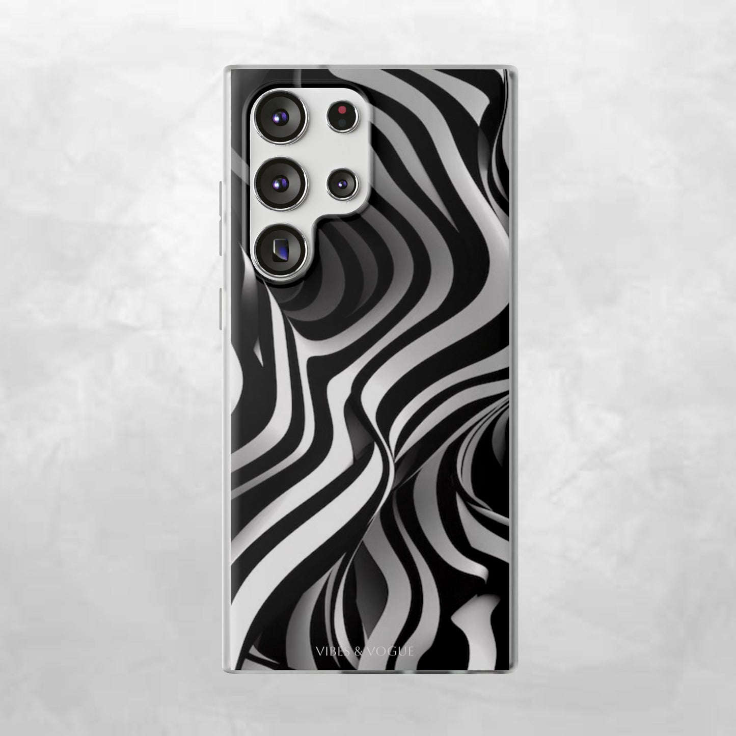 Stylish Phone Cases, Trendy Flexi Cases for iPhone, Black and White Art Case, Gifts for Him/Her, Phone Accessories, Unique Design