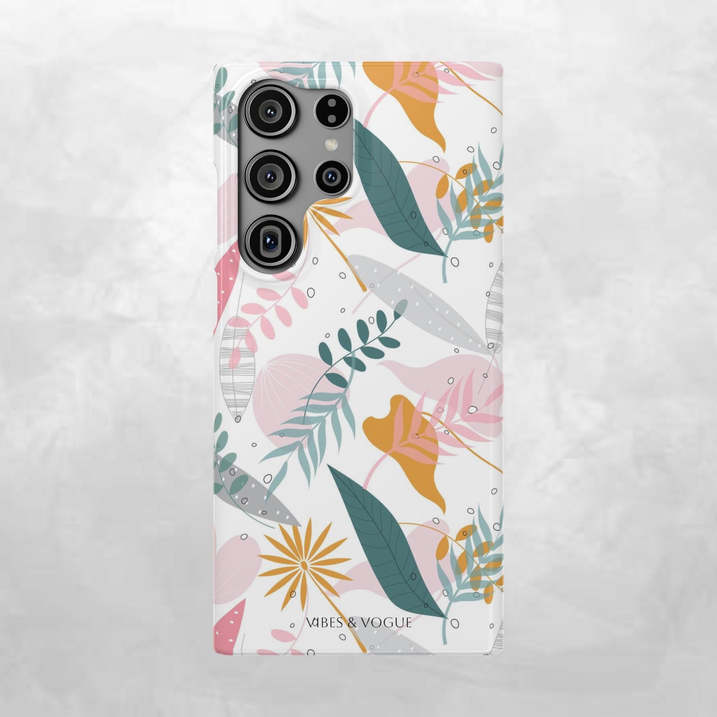 Floral Snap Case - Stylish Phone Protector with Botanical Design