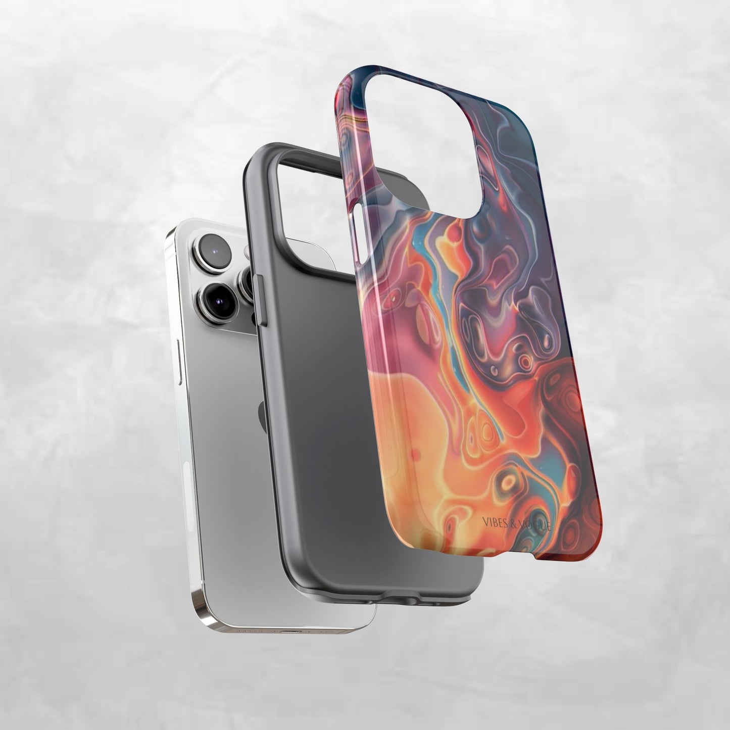 Colorful Phone Case, Abstract Print Cover, Tough Cases for Protection, Gift for Her, Modern Design, Trendy Mobile Accessory