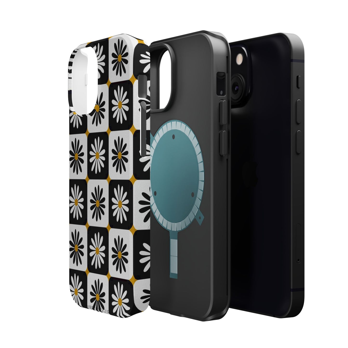 Retro Daisy Magnetic Tough Case - Stylish Protection for Your Phone