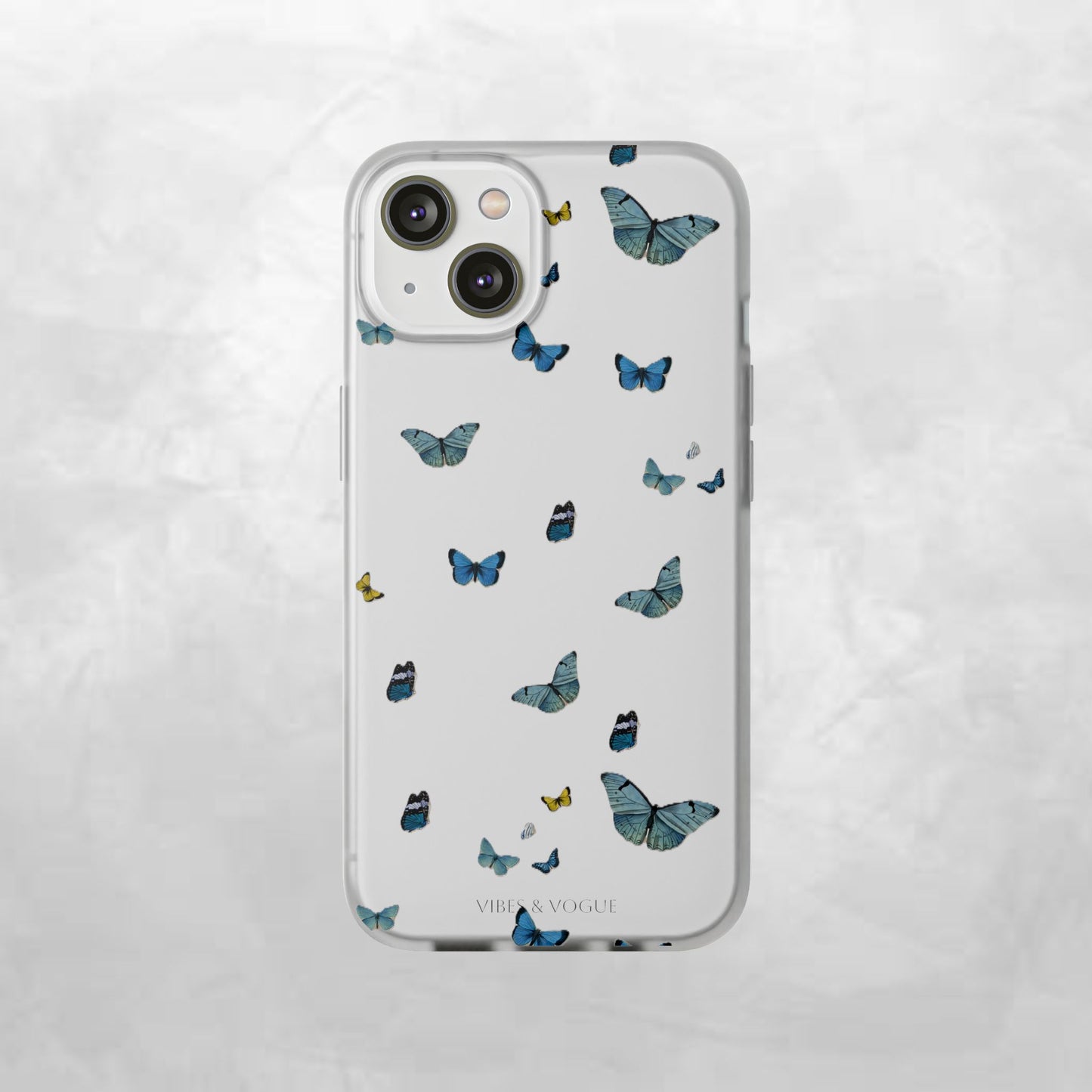 Butterfly Vibes Phone Case, Flexible Phone Cover, Elegant Phone Accessory, Gift for Nature Lovers, Spring Decor, Eco-Friendly Case