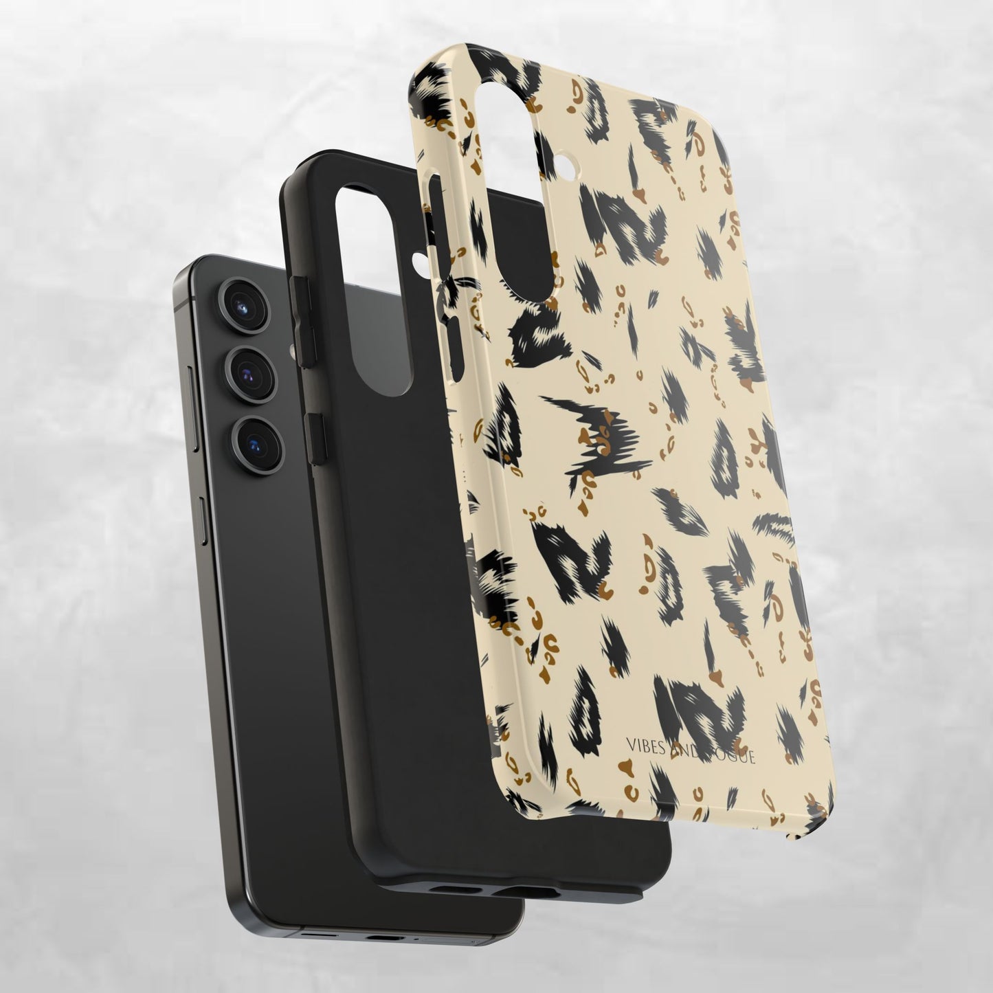 Leopard Splash Tough Phone Case — Protective Animal Print iPhone Cover