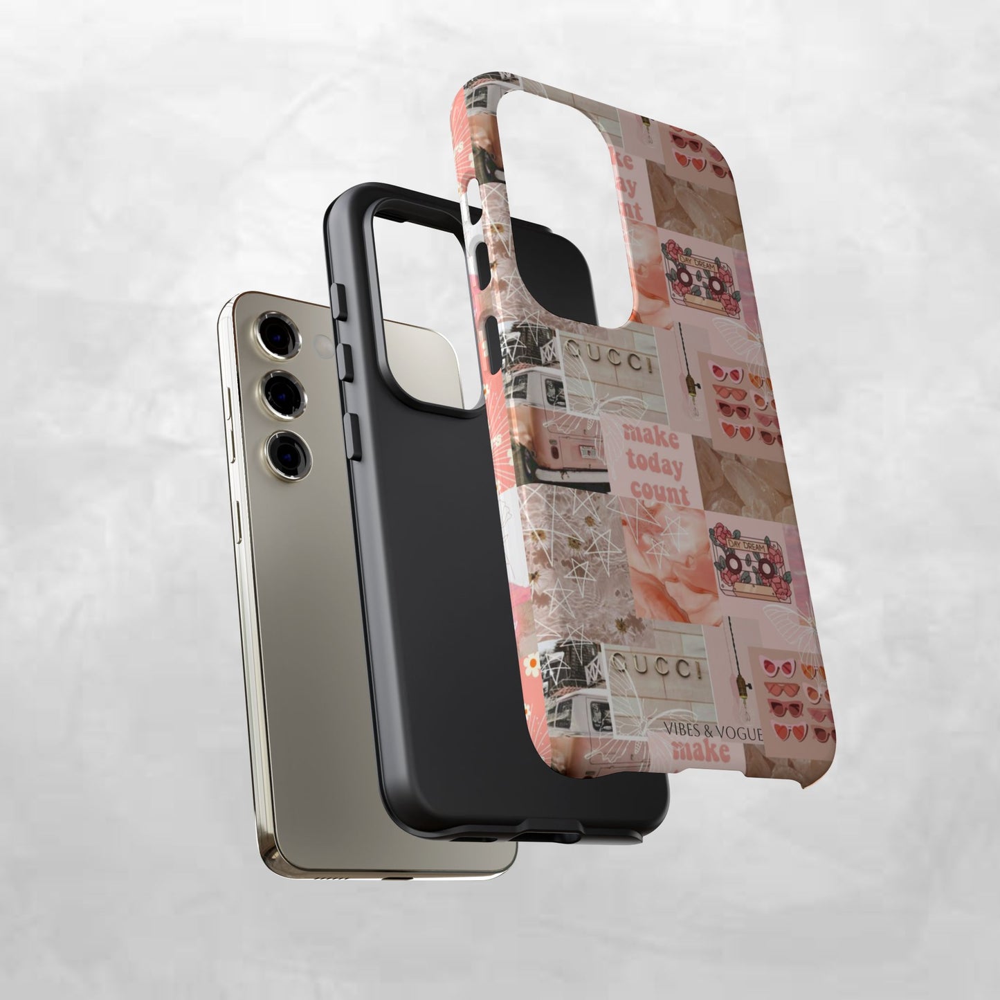 Stylish Phone Case for Trendsetters, Customizable Smartphone Cover, Vibes & Vogue Design, Floral Aesthetic Gift, Unique Tech Accessory
