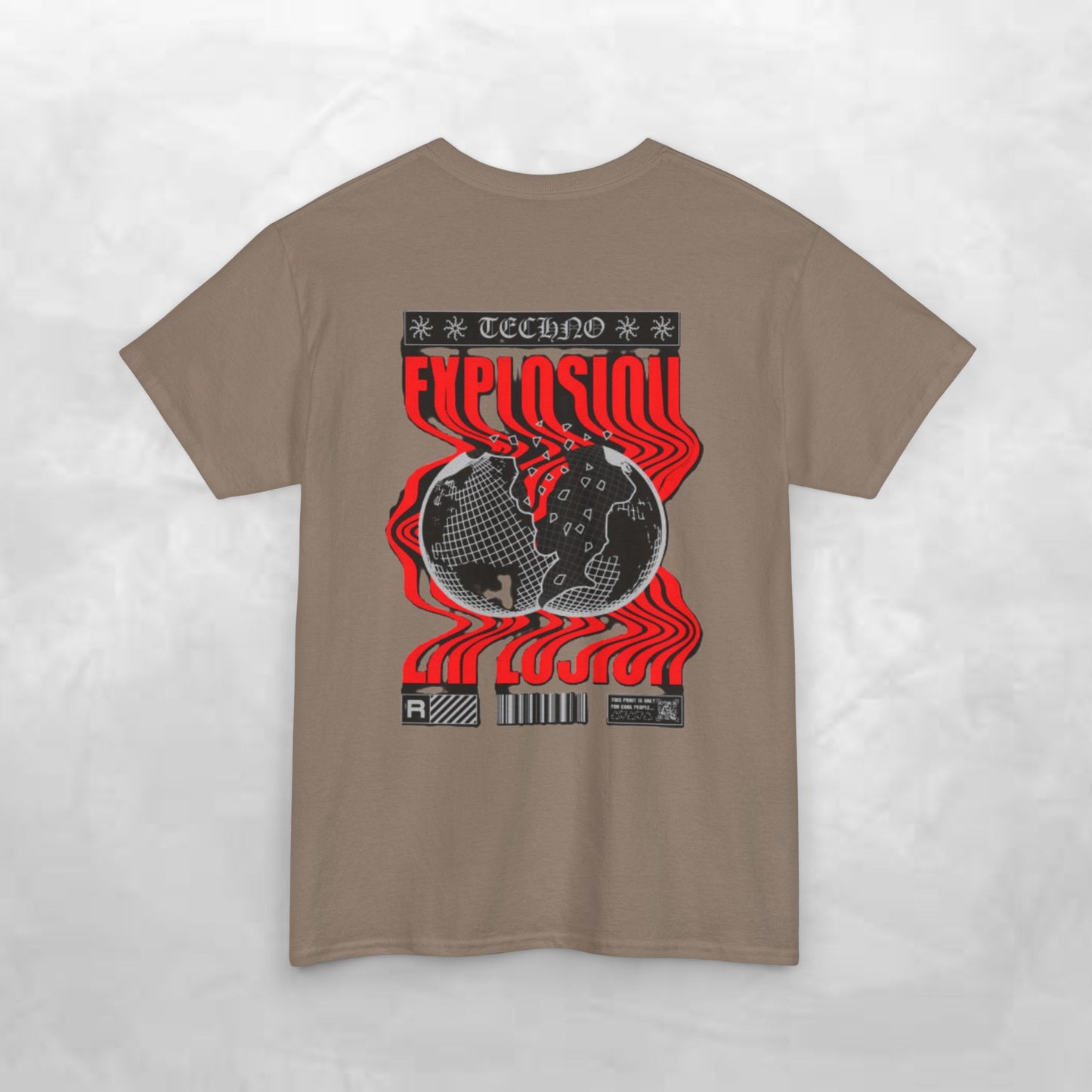 Graphic Tee for Music Lovers, Retro Explosion Design, Unisex Cotton Shirt, Perfect for Festivals, Concerts, Gift Idea