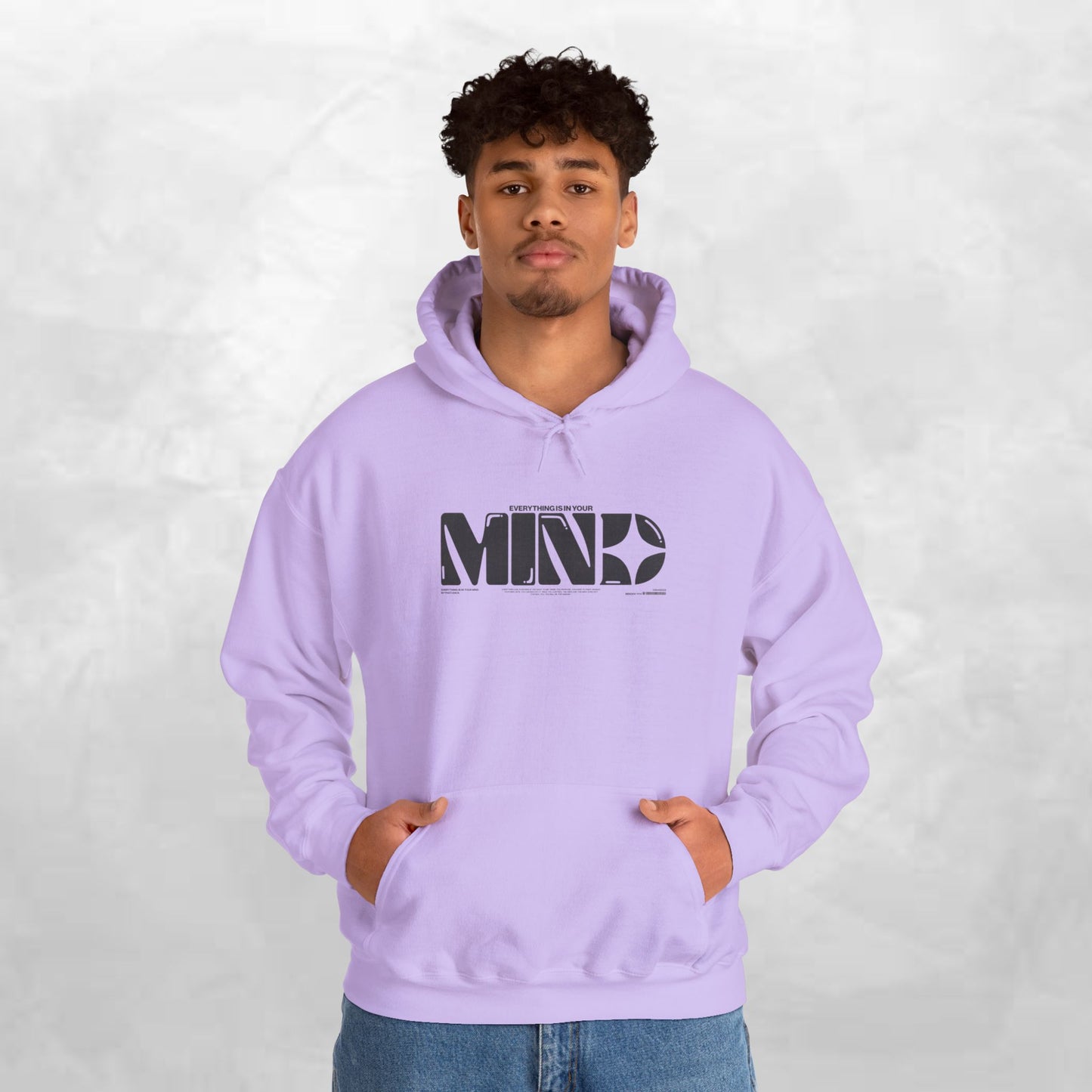 Mind Logo Hoodie — Minimalist Black Typography Pullover