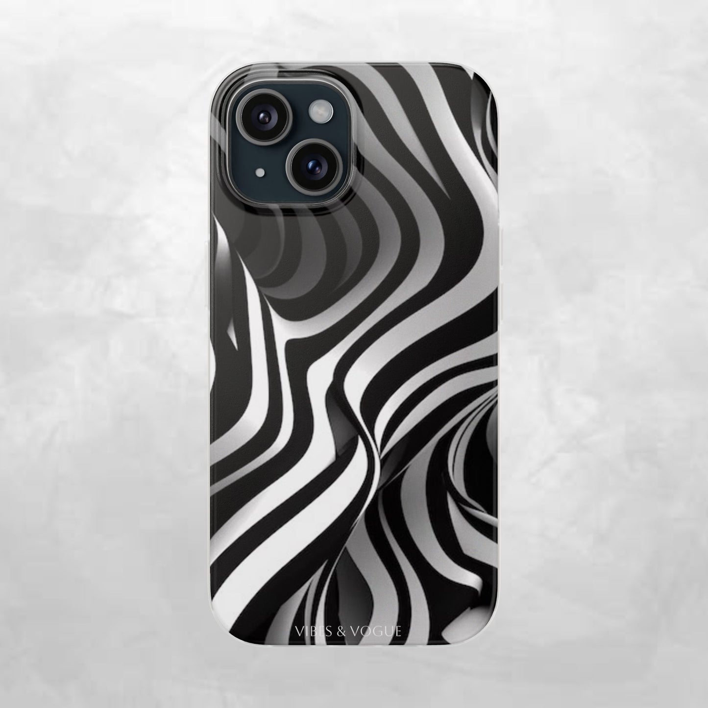 Stylish Phone Cases, Trendy Flexi Cases for iPhone, Black and White Art Case, Gifts for Him/Her, Phone Accessories, Unique Design