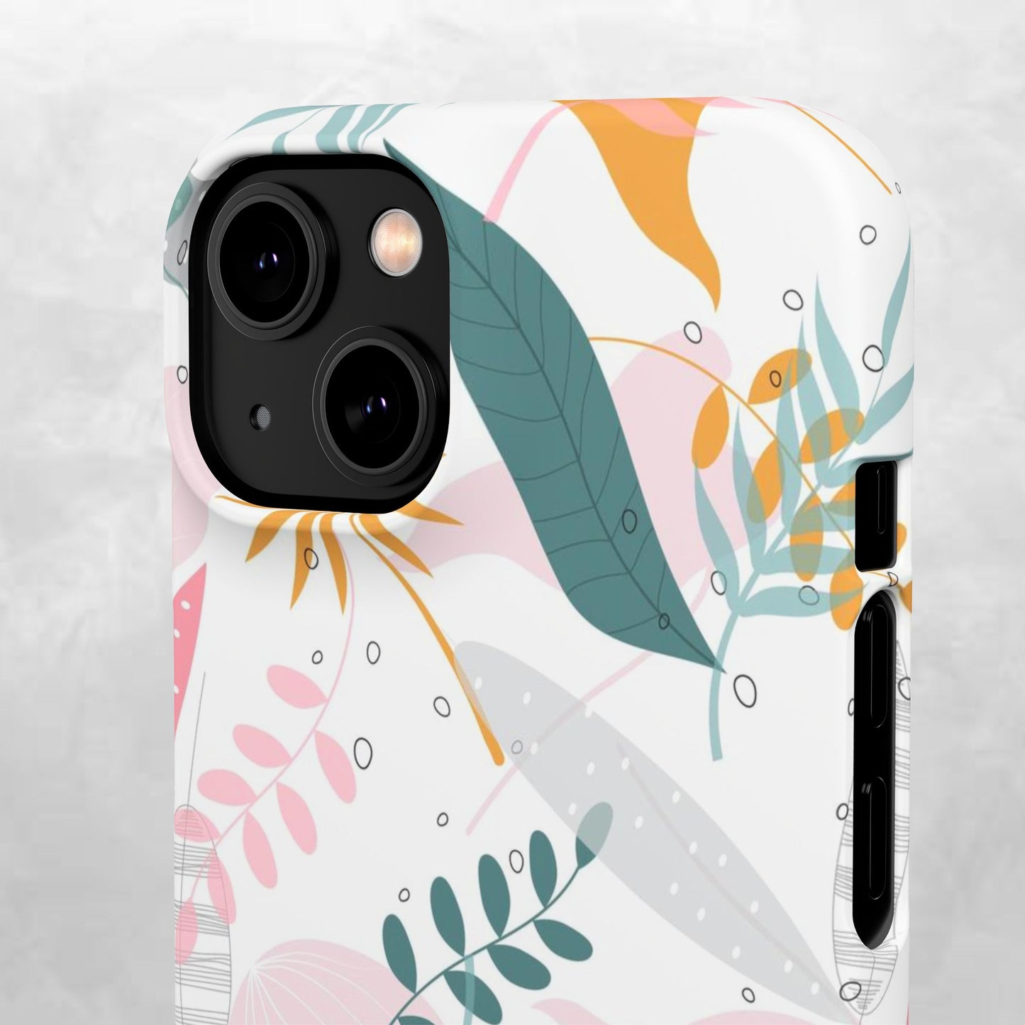 Floral Snap Case - Stylish Phone Protector with Botanical Design