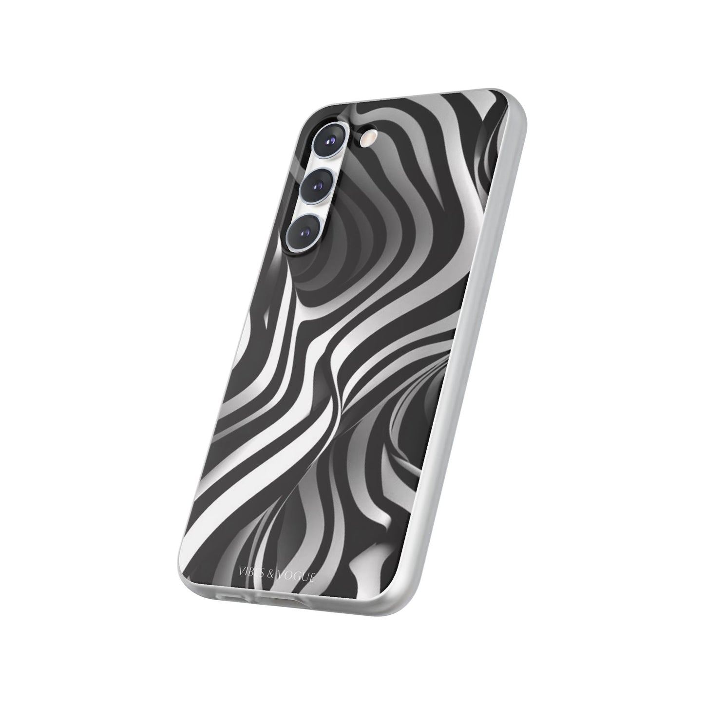 Stylish Phone Cases, Trendy Flexi Cases for iPhone, Black and White Art Case, Gifts for Him/Her, Phone Accessories, Unique Design