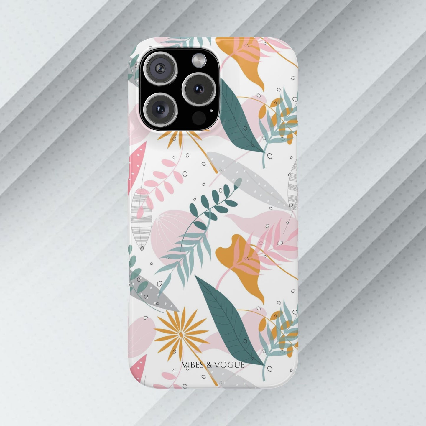 Floral Snap Case - Stylish Phone Protector with Botanical Design