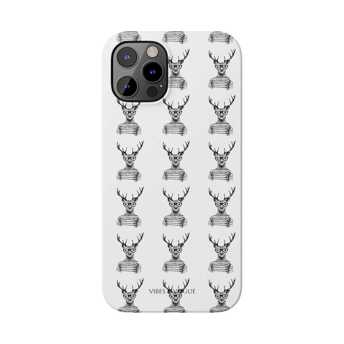 Stylish Slim Phone Case with Cool Stag Design