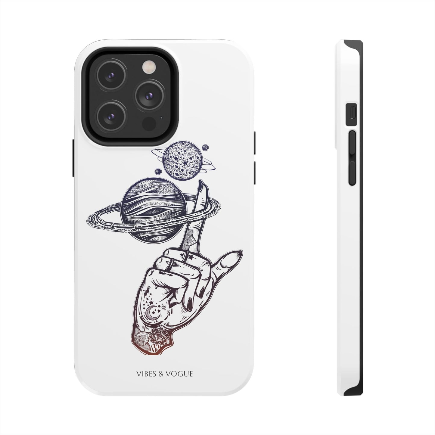 Cosmic Tattoo Phone Case, Unique Galaxy Cell Phone Cover, Gift for Astronomers, Trendy Space Phone Protector, Birthday and Holiday Gift
