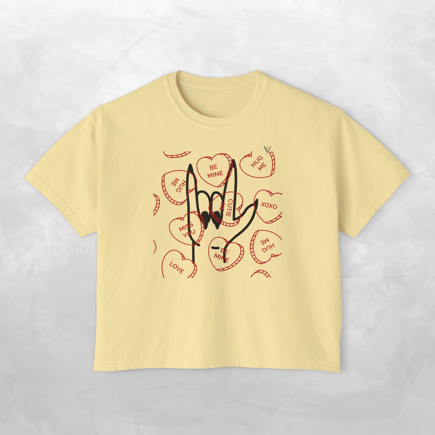 Women's Boxy Tee - Love You Graphic T-Shirt for Valentine's Day & Everyday Wear