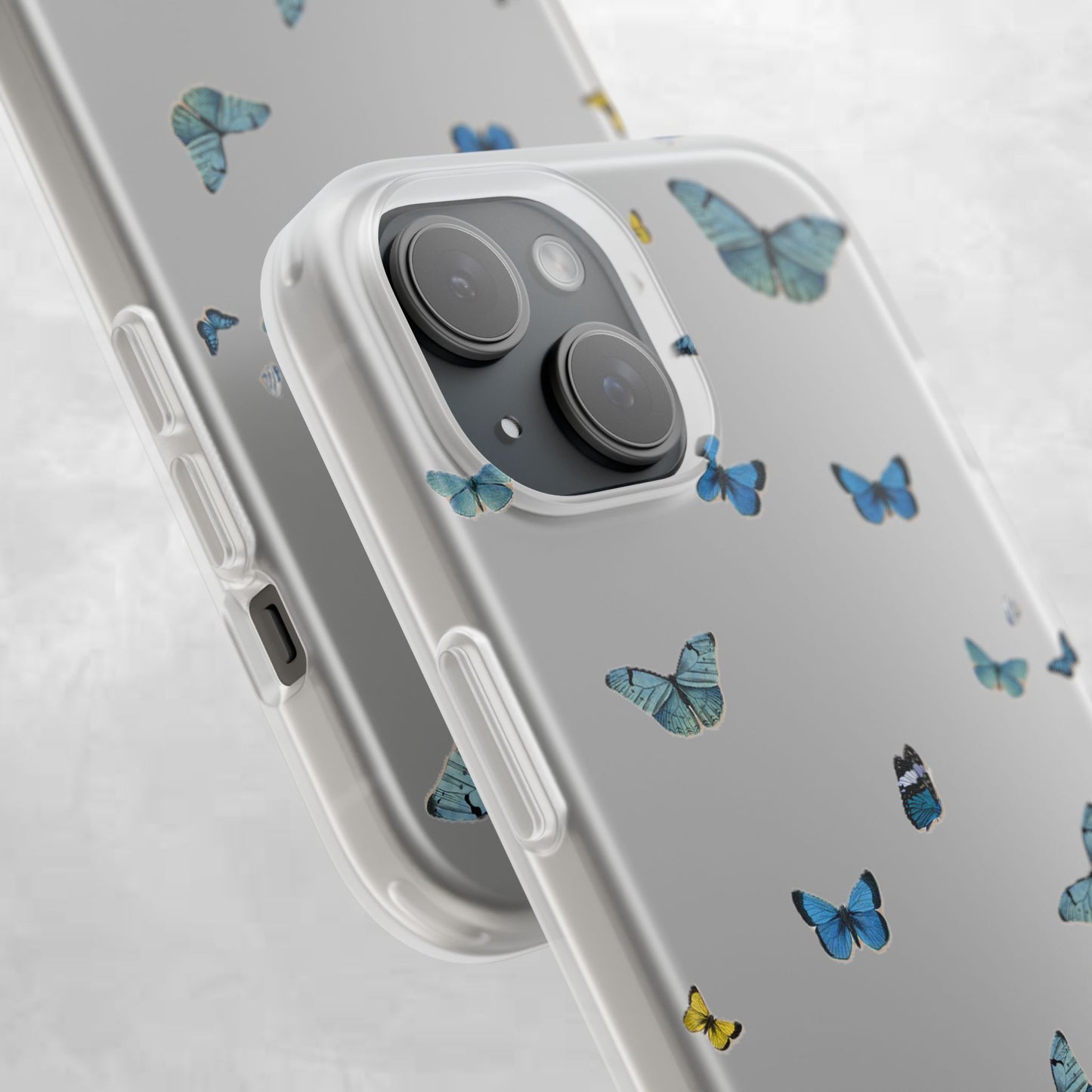 Butterfly Vibes Phone Case, Flexible Phone Cover, Elegant Phone Accessory, Gift for Nature Lovers, Spring Decor, Eco-Friendly Case