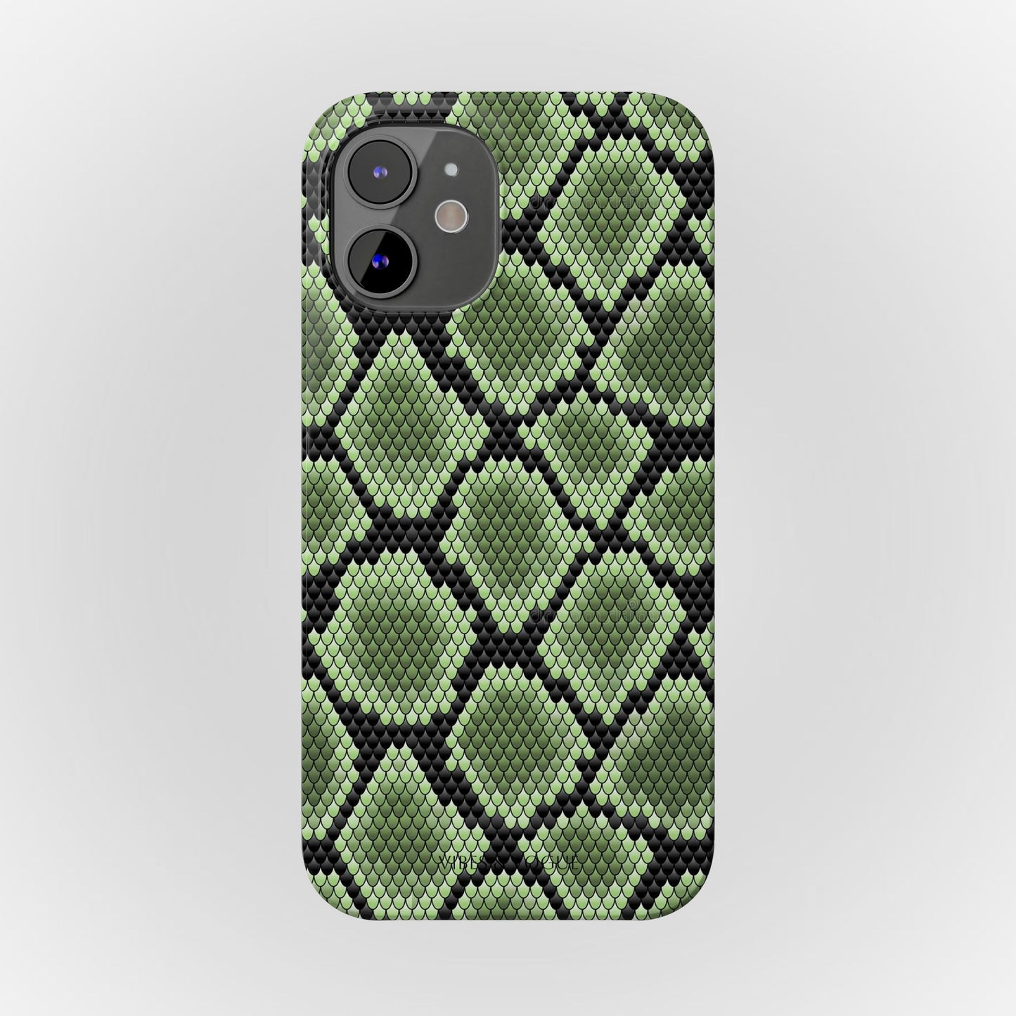 Sleek Green Snake Skin Slim Phone Case - Stylish & Protective for All Occasions