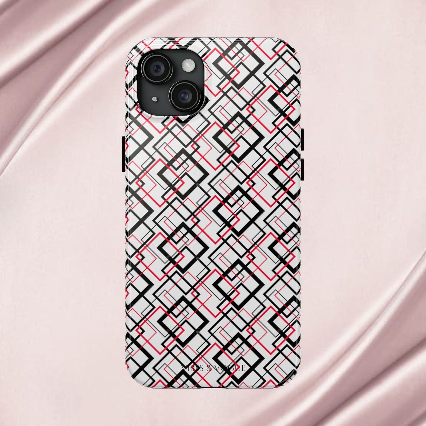 Stylish Geometric Tough Phone Case - Modern Design for Trendsetters