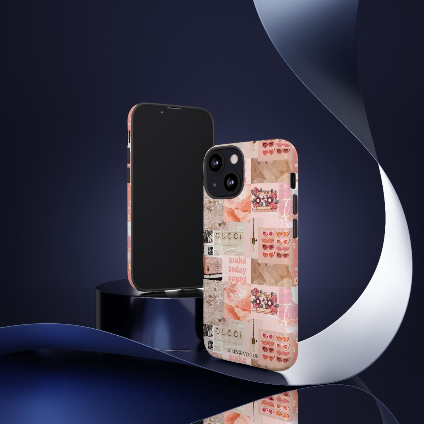 Stylish Phone Case for Trendsetters, Customizable Smartphone Cover, Vibes & Vogue Design, Floral Aesthetic Gift, Unique Tech Accessory