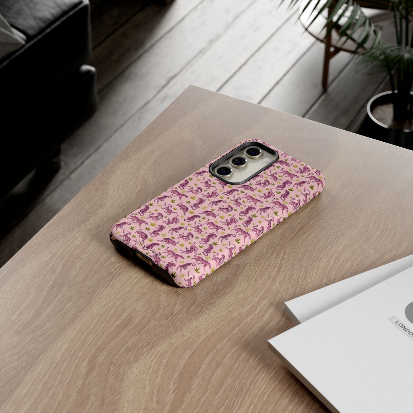 Pink Tiger Pattern Phone Case - Tough Cases