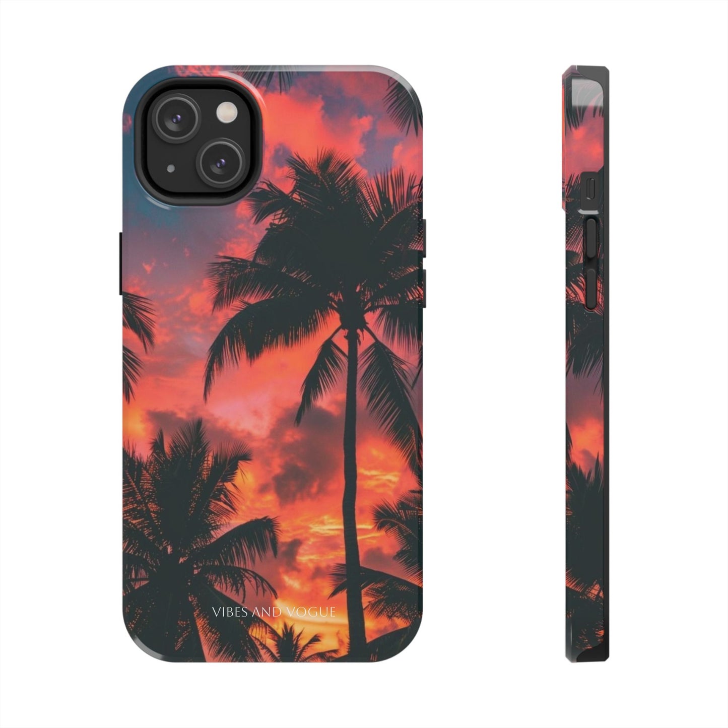 Tropical Sunset Tough Phone Case — Palm Tree Sunset Protective Phone Cover