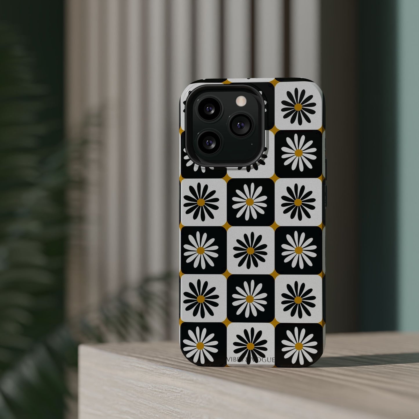 Retro Daisy Magnetic Tough Case - Stylish Protection for Your Phone