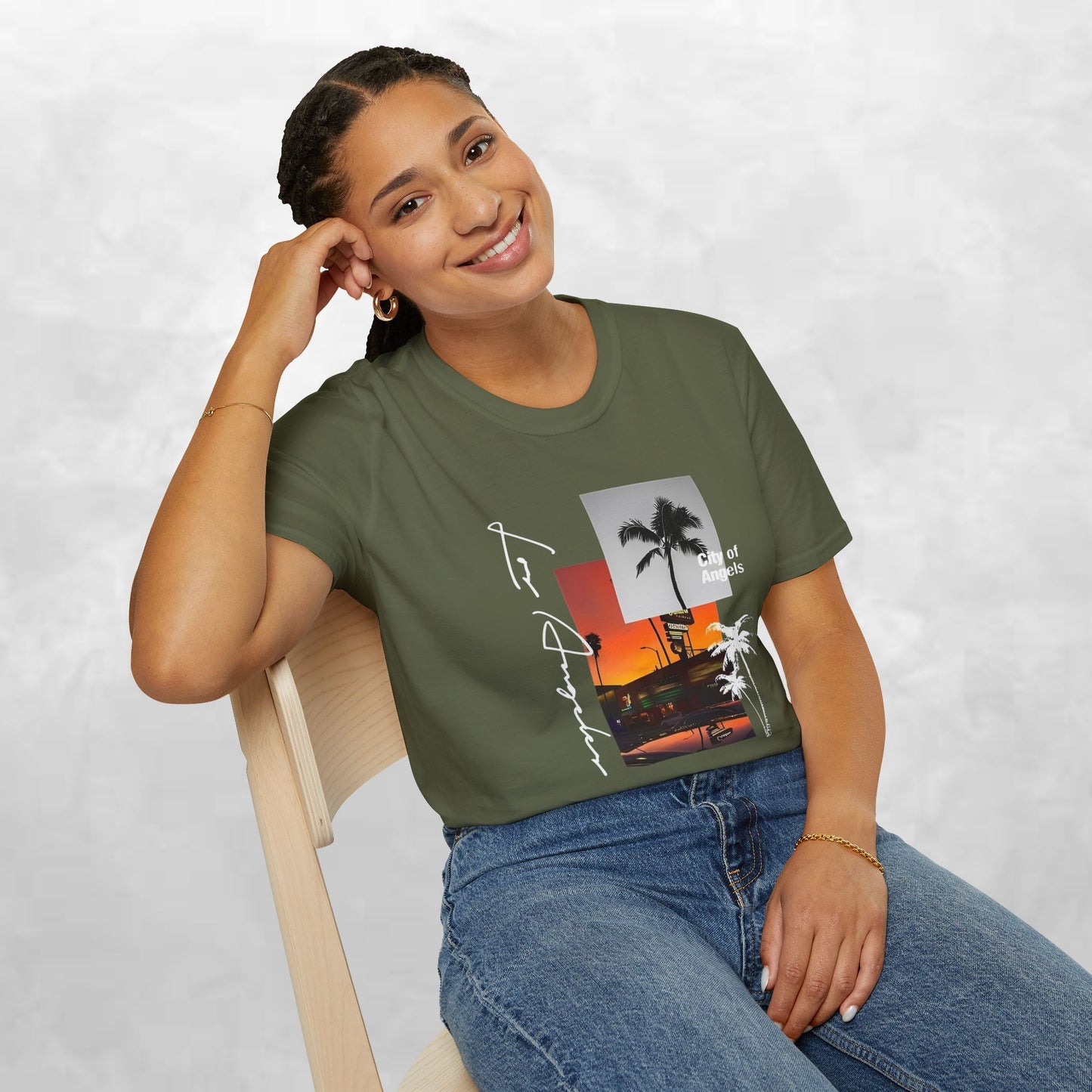 T-Shirt — Tropical Sunset Los Angeles Palm Tree Tee