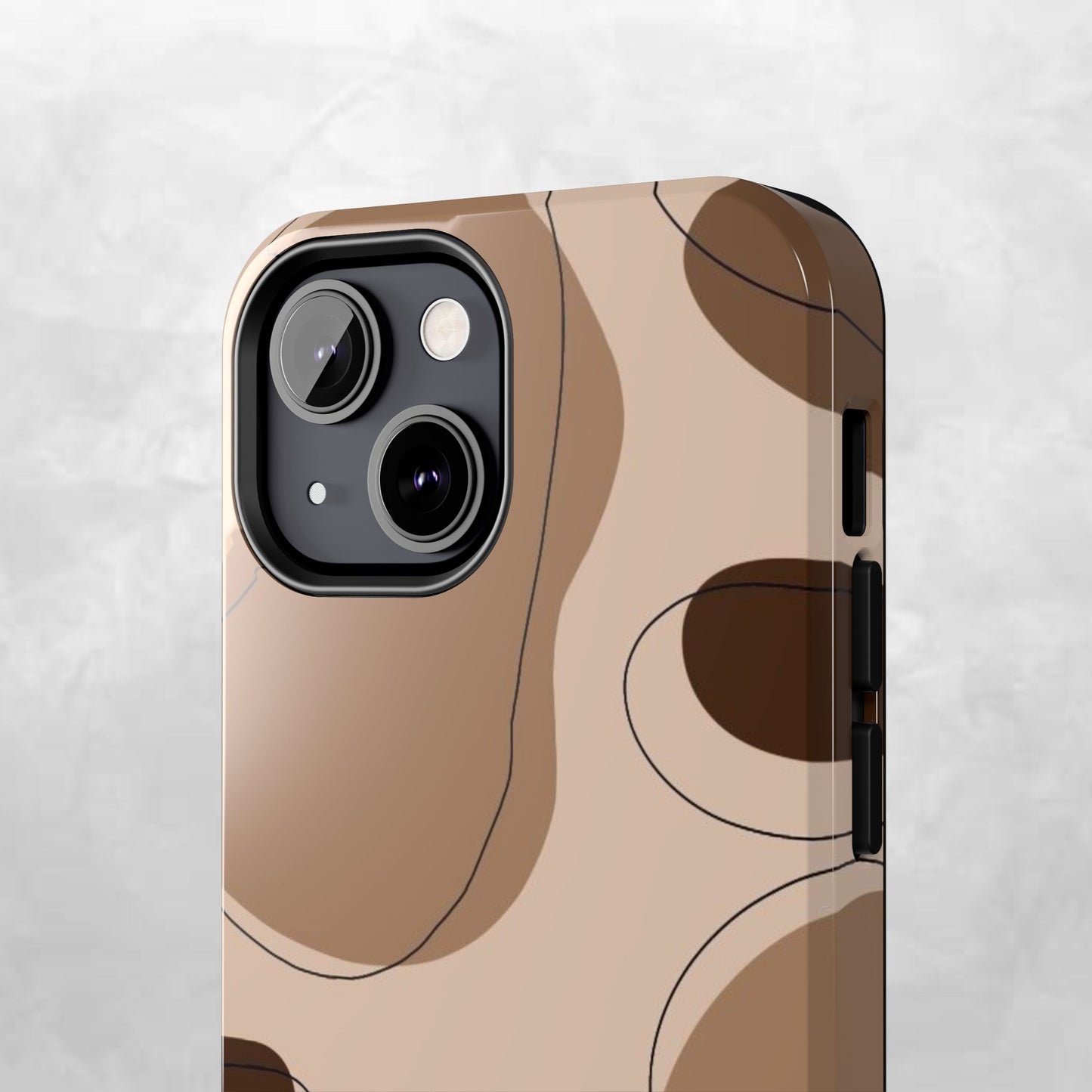 Abstract Brown Cowhide Tough Phone Case