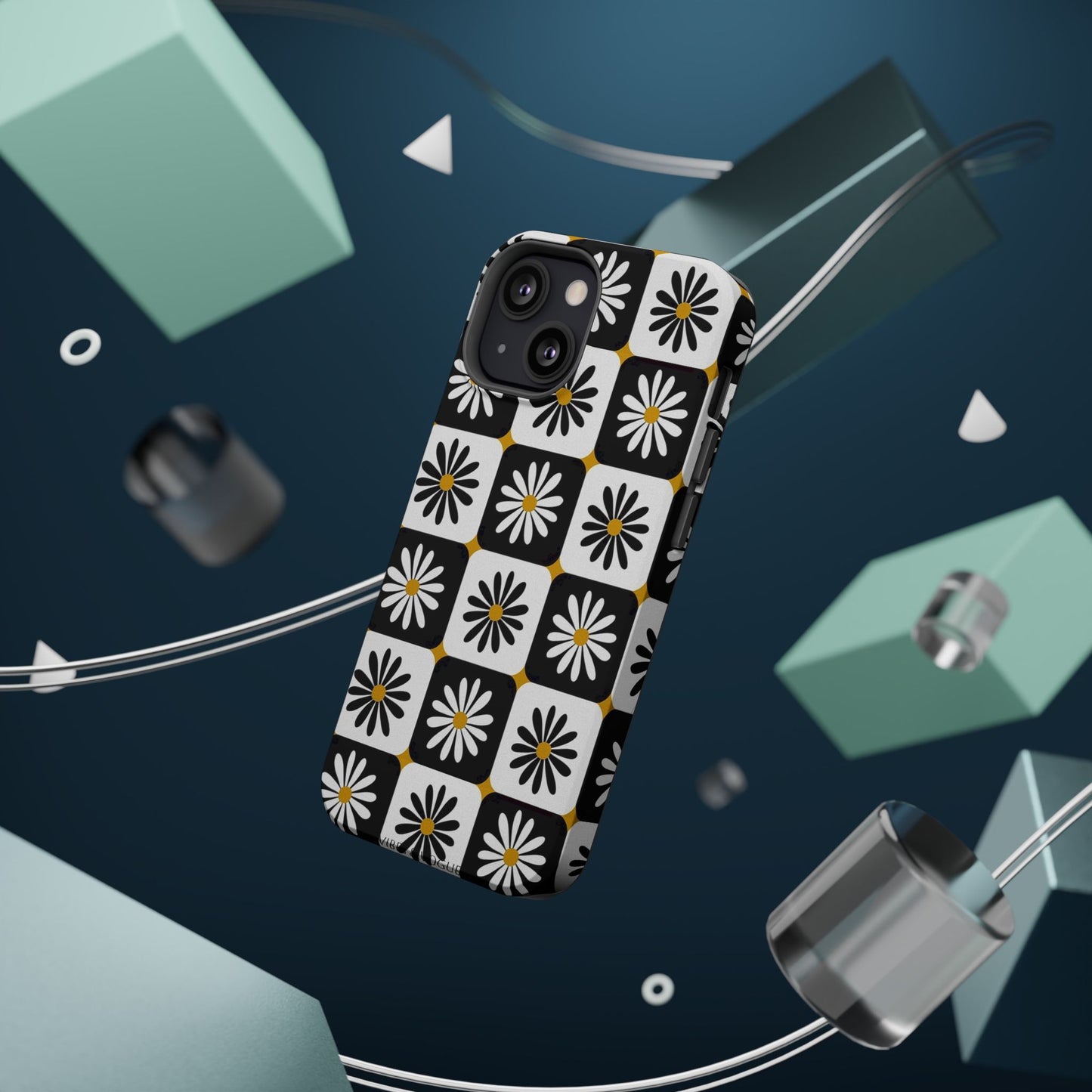 Retro Daisy Magnetic Tough Case - Stylish Protection for Your Phone