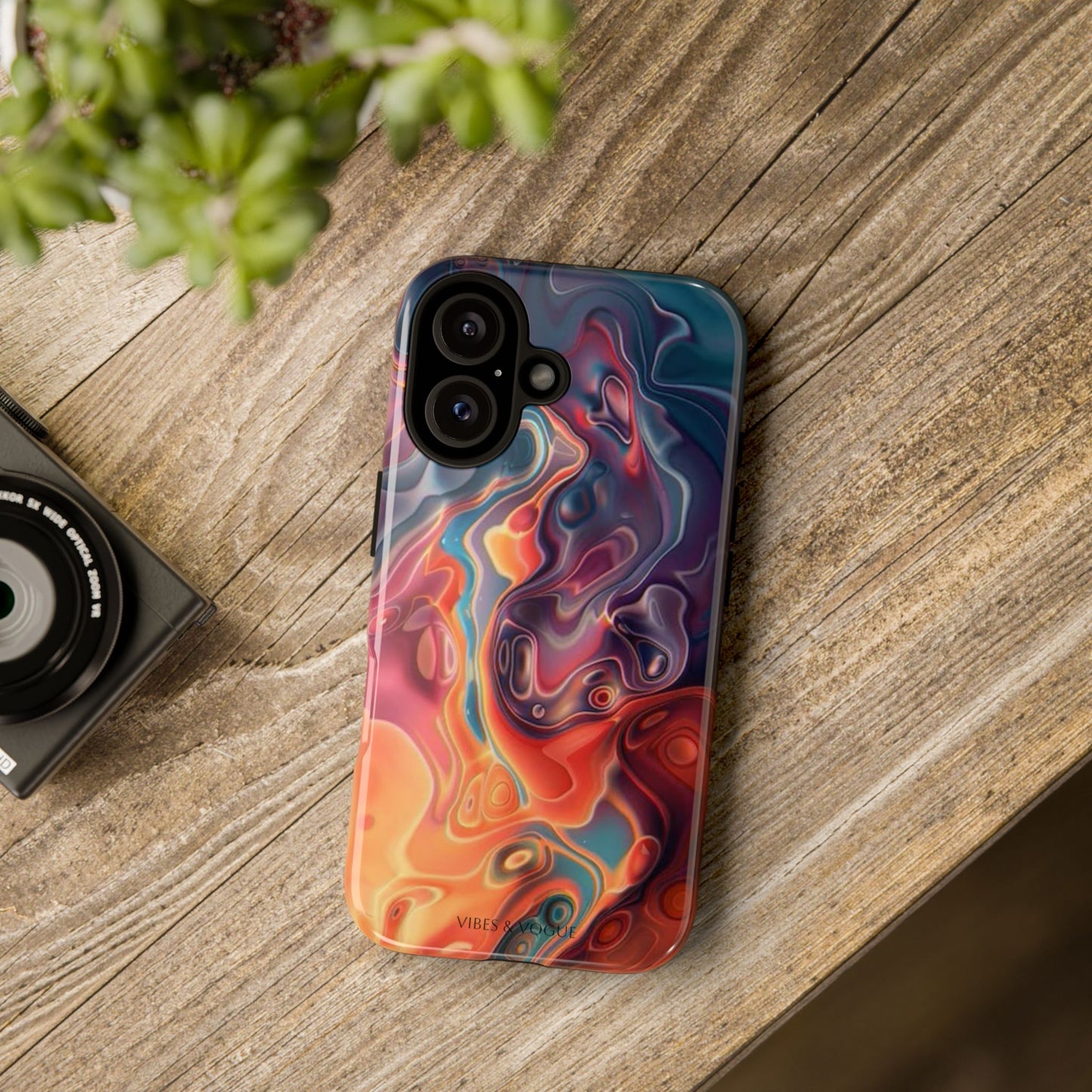 Colorful Phone Case, Abstract Print Cover, Tough Cases for Protection, Gift for Her, Modern Design, Trendy Mobile Accessory