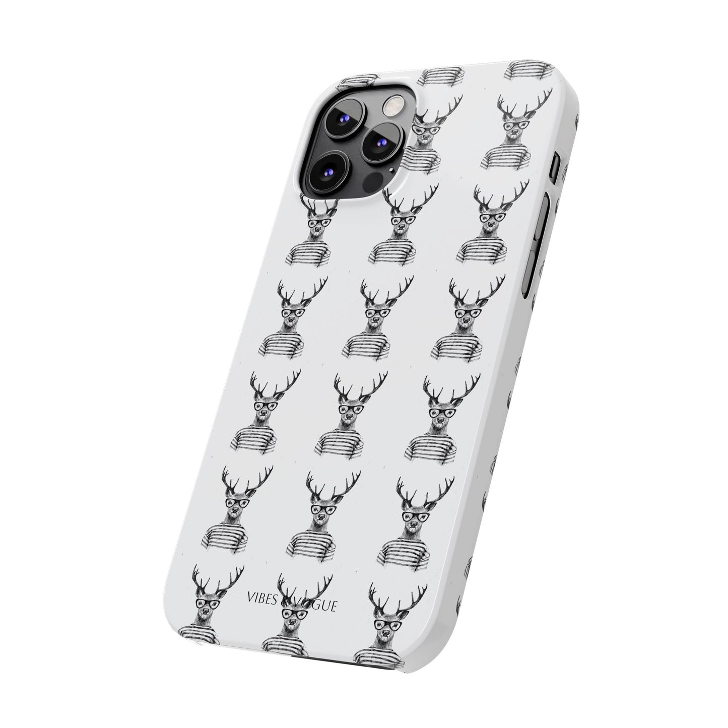 Stylish Slim Phone Case with Cool Stag Design