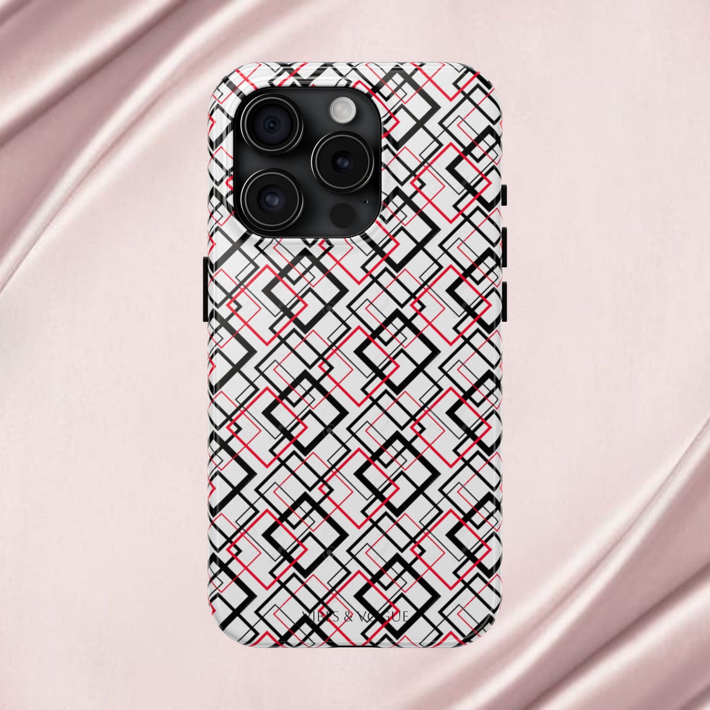 Stylish Geometric Tough Phone Case - Modern Design for Trendsetters