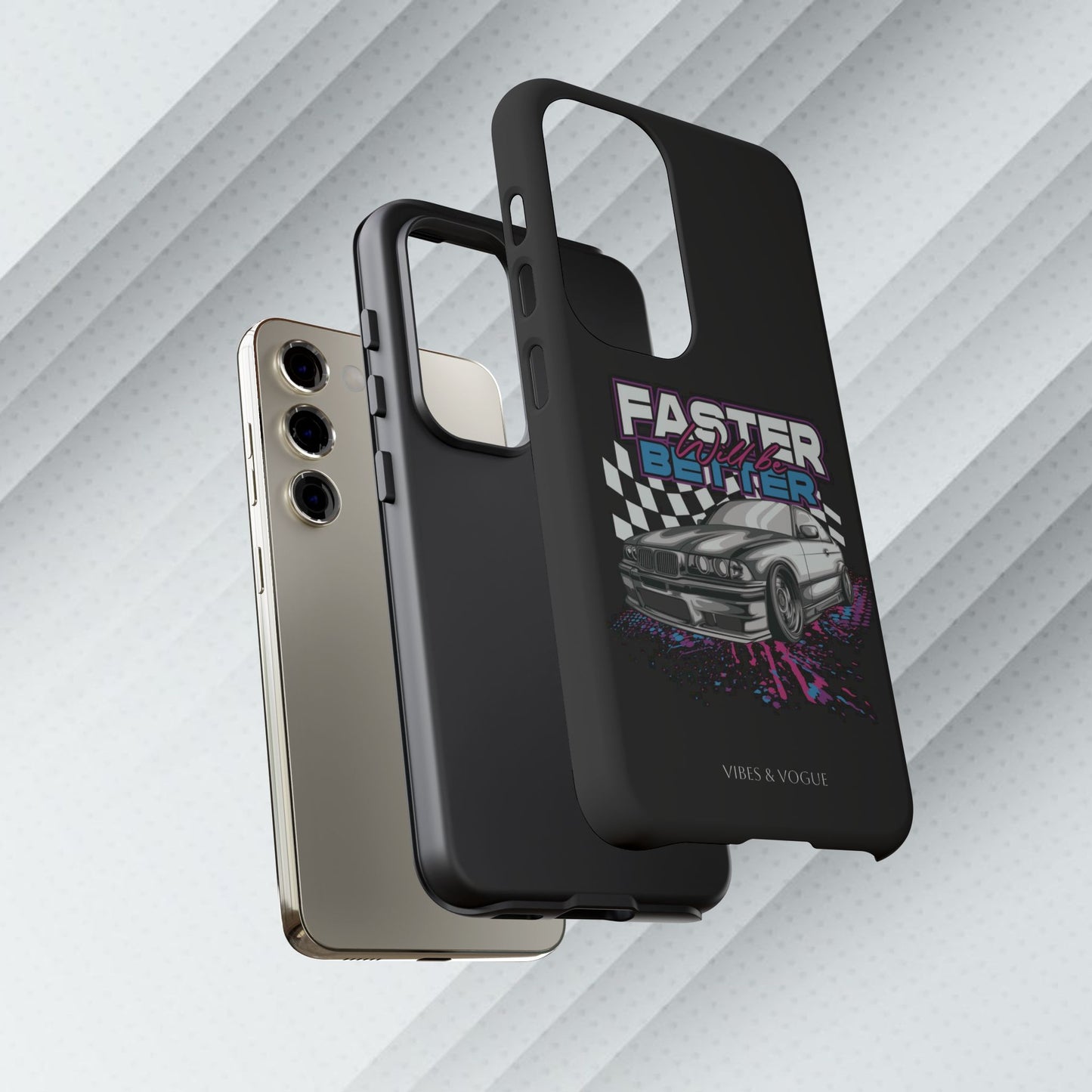 Racing Phone Case - 'Faster Is Better' Design for Car Enthusiasts