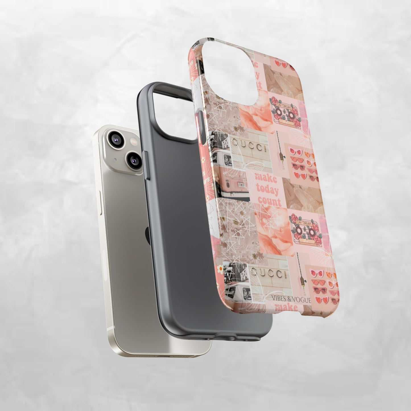 Stylish Phone Case for Trendsetters, Customizable Smartphone Cover, Vibes & Vogue Design, Floral Aesthetic Gift, Unique Tech Accessory