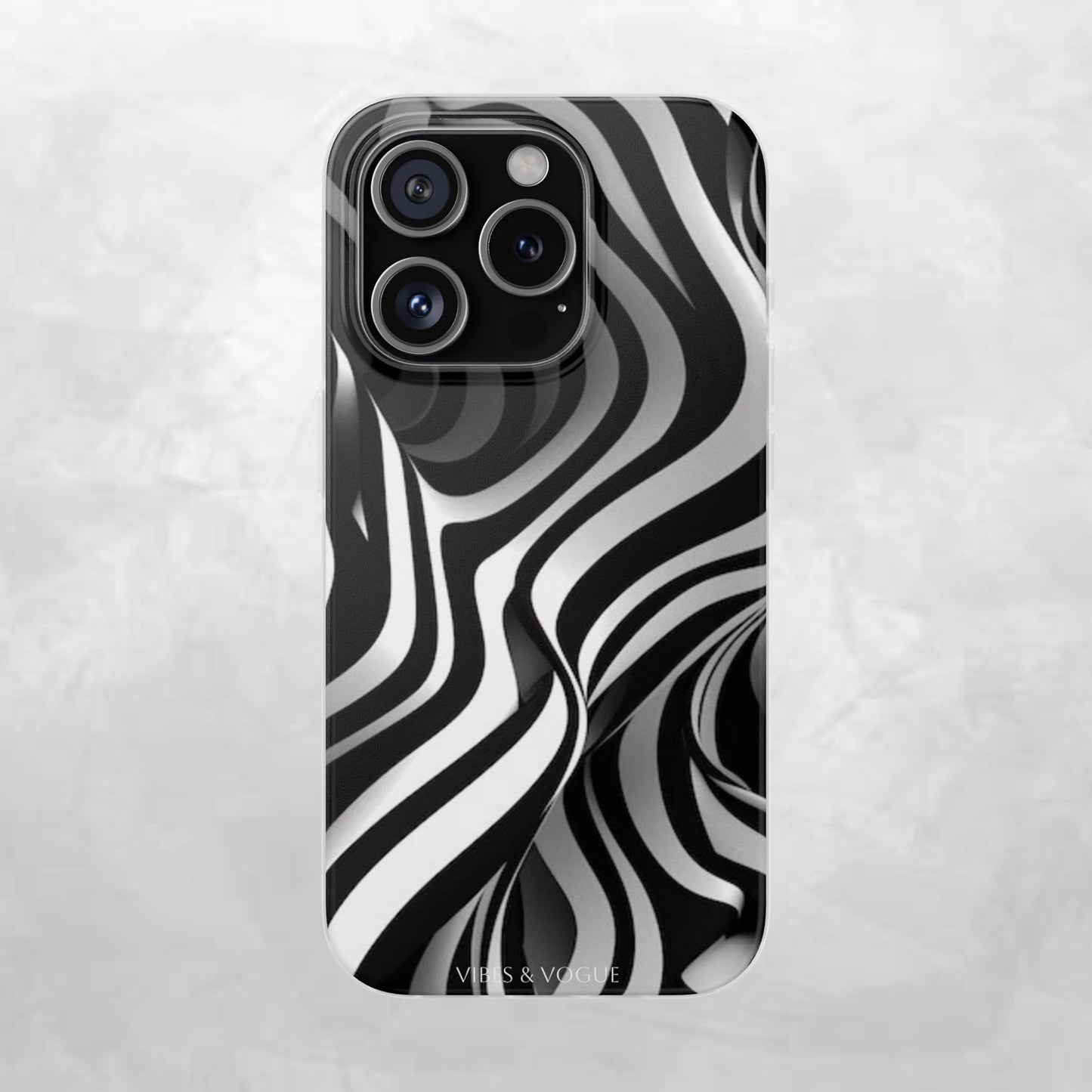 Stylish Phone Cases, Trendy Flexi Cases for iPhone, Black and White Art Case, Gifts for Him/Her, Phone Accessories, Unique Design
