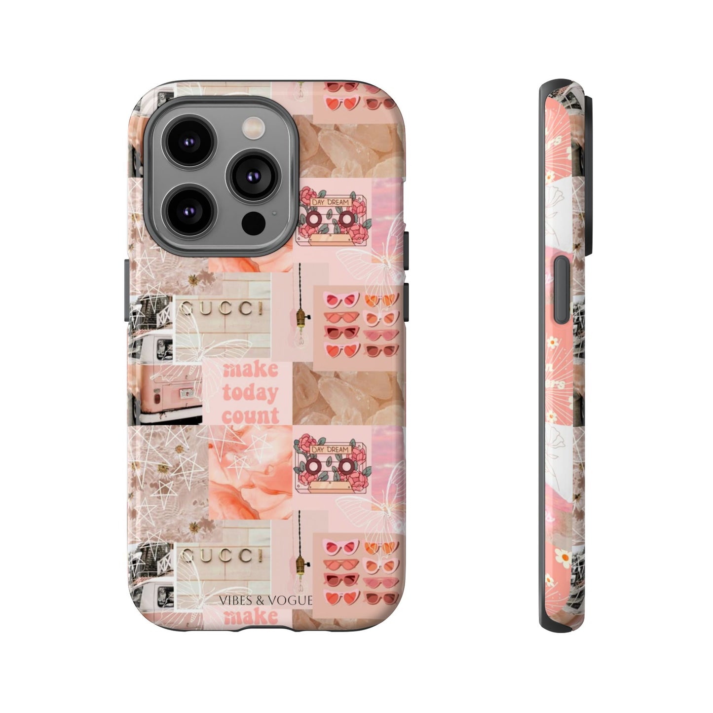 Stylish Phone Case for Trendsetters, Customizable Smartphone Cover, Vibes & Vogue Design, Floral Aesthetic Gift, Unique Tech Accessory