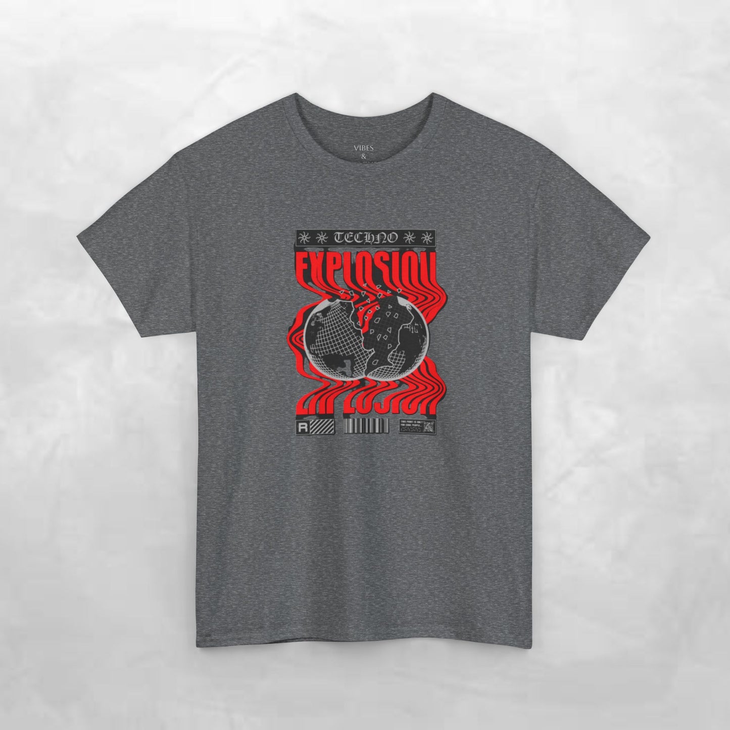 Graphic Tee for Music Lovers, Retro Explosion Design, Unisex Cotton Shirt, Perfect for Festivals, Concerts, Gift Idea