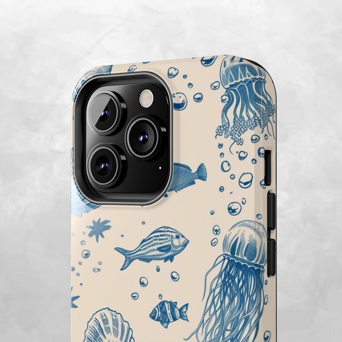 Ocean Blue Marine Pattern Tough Phone Case