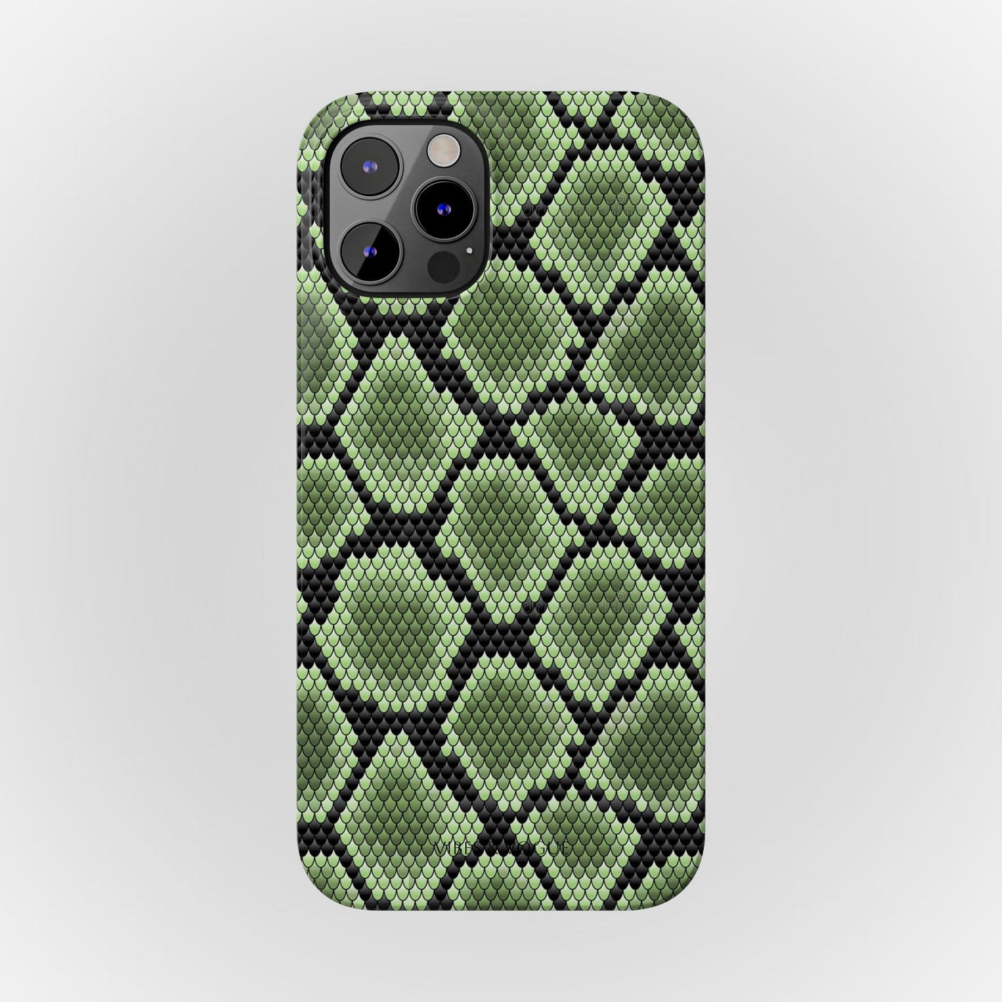 Sleek Green Snake Skin Slim Phone Case - Stylish & Protective for All Occasions