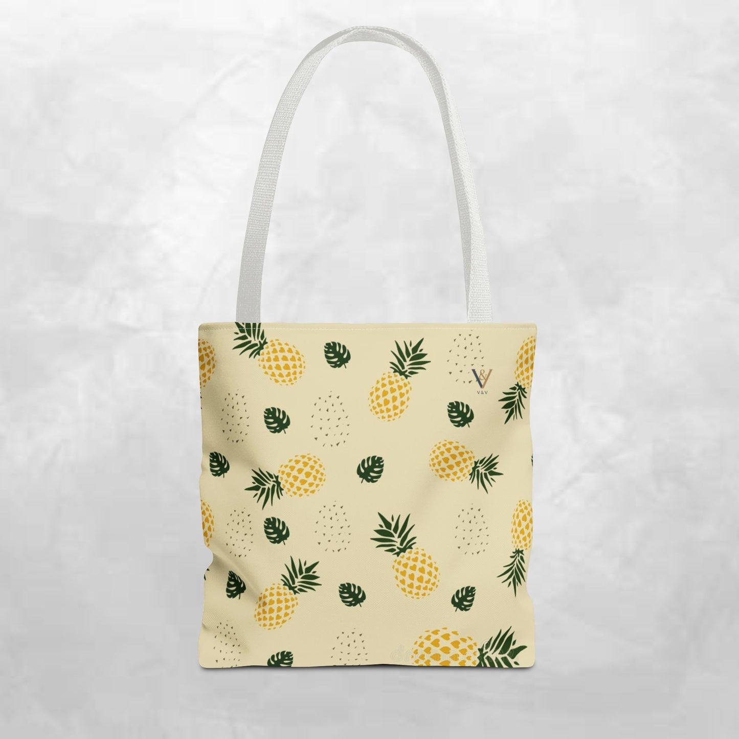 Pineapple Print Tote Bag, Eco-Friendly Carryall, Beach Bag, Summer Vibes, Gift for Her, Reusable Shopper