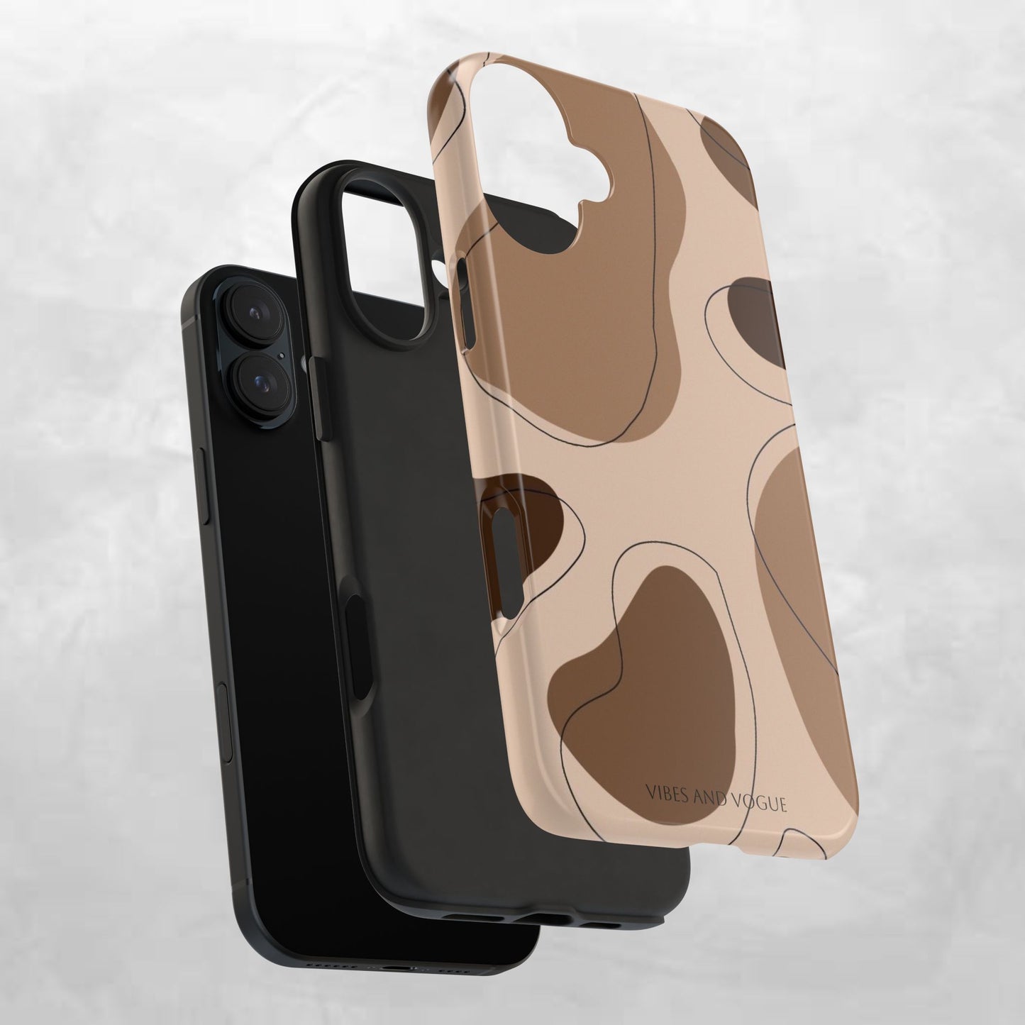 Abstract Brown Cowhide Tough Phone Case