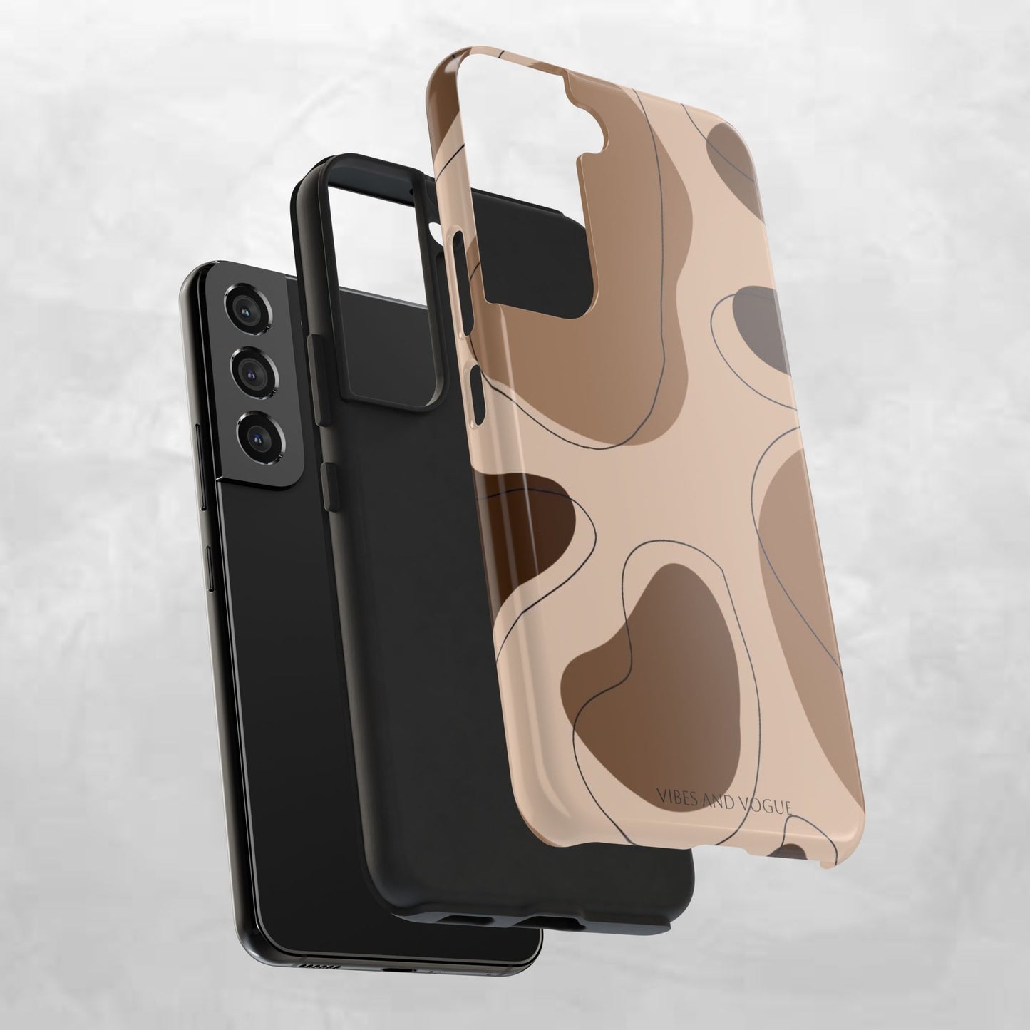 Abstract Brown Cowhide Tough Phone Case