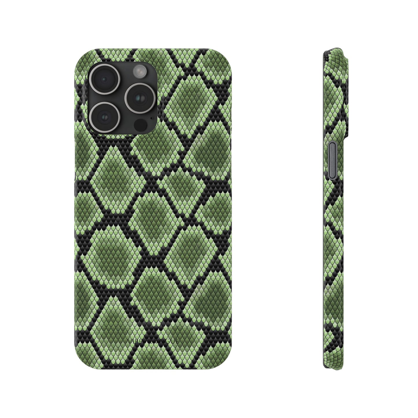 Sleek Green Snake Skin Slim Phone Case - Stylish & Protective for All Occasions