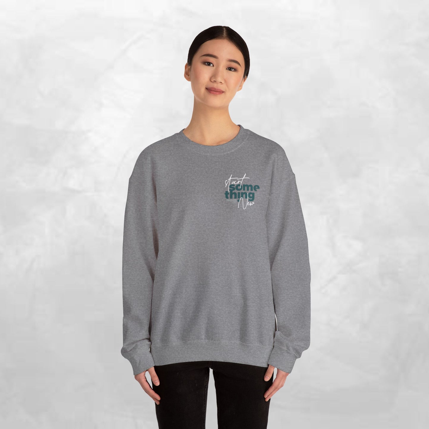Minimal 'Do Something' Crewneck Sweatshirt