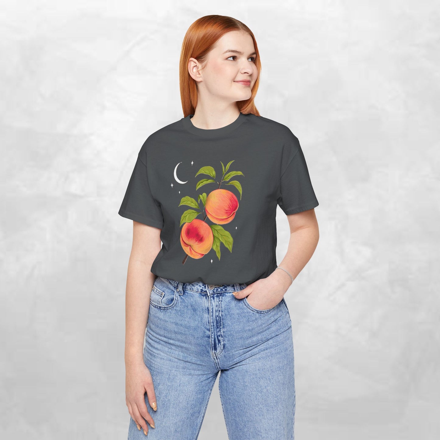 Peachy Summer Vibes Tee - Unisex Jersey Short Sleeve Shirt, Casual Wear, Gift for Her, Summer Fashion, Peach Design, Birthday Gift