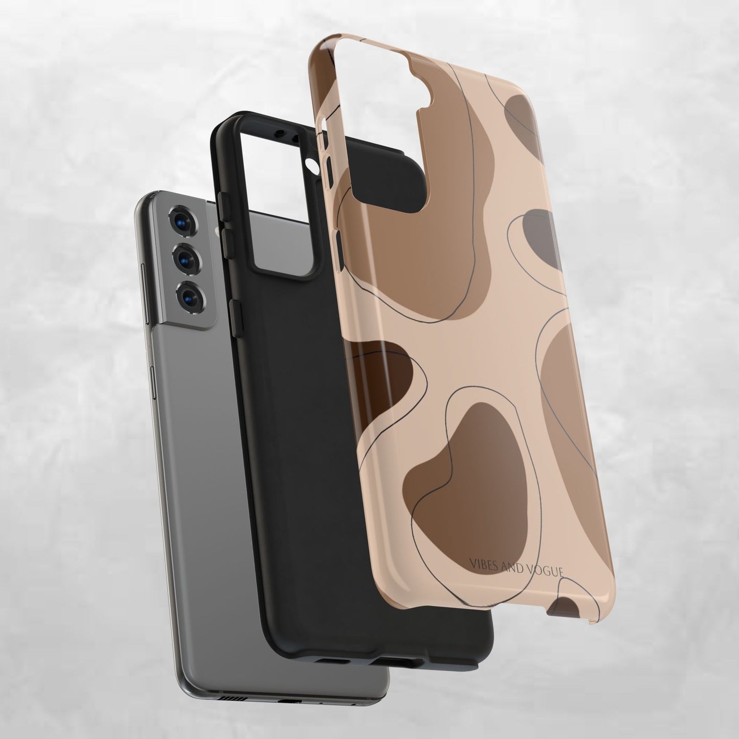Abstract Brown Cowhide Tough Phone Case