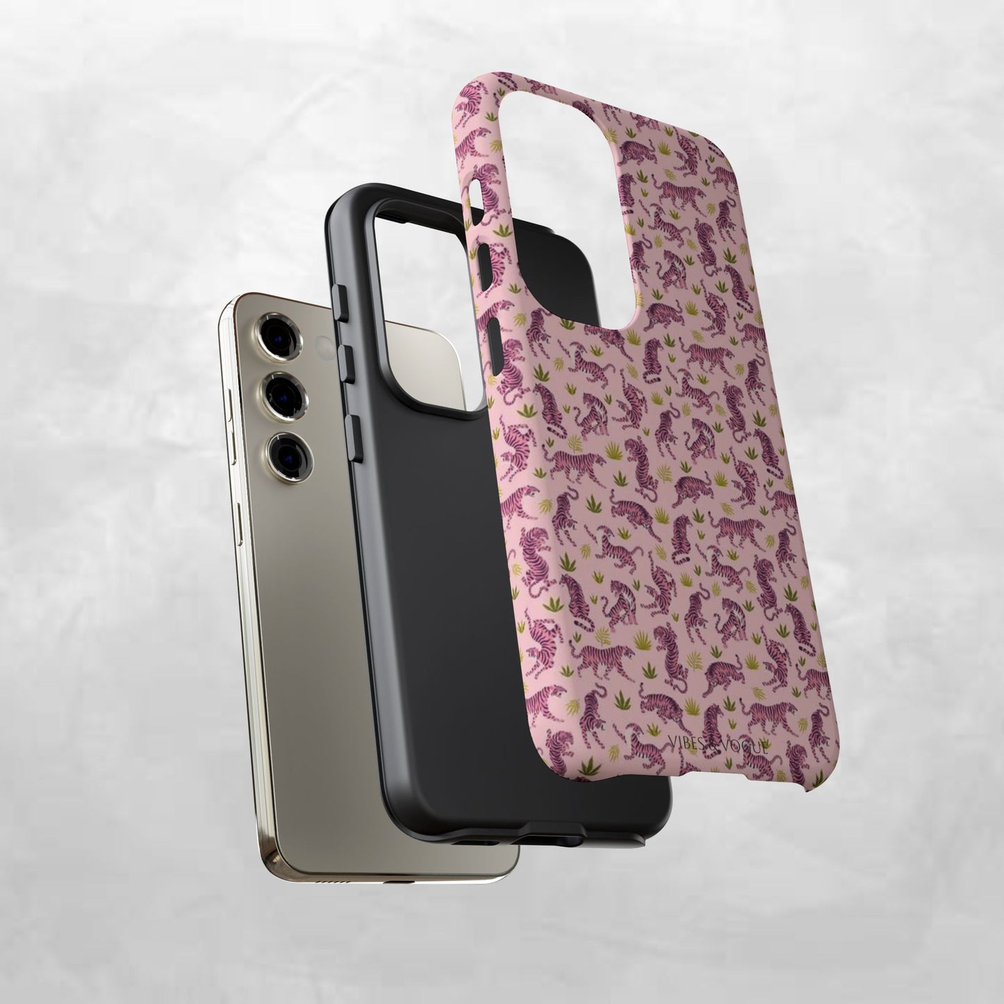 Pink Tiger Pattern Phone Case - Tough Cases
